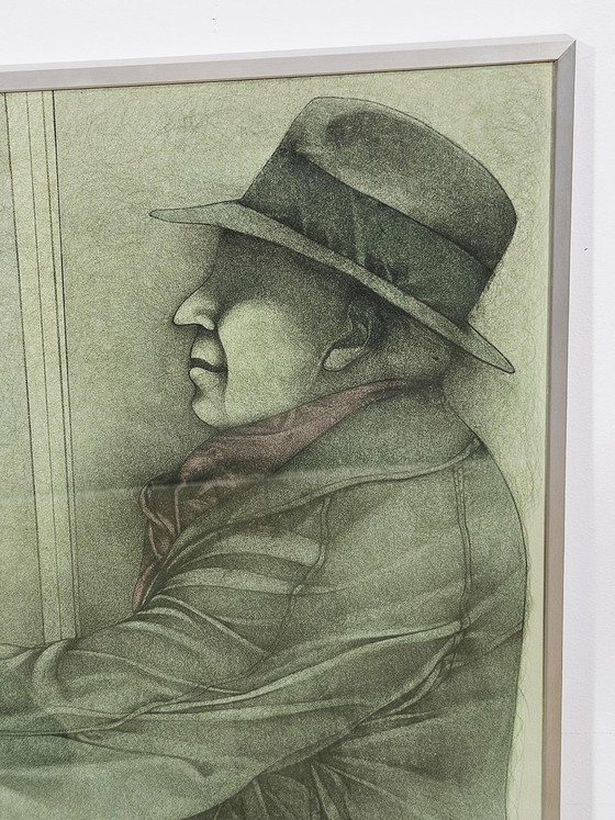 Bruno Bruni, Hinter dem Vorhang, 1979, Litografia, Incorniciato – Litografie e stampe (photo 12 of 16)