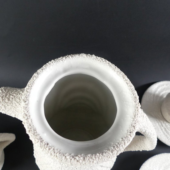 Image 1 of Service à moka en porcelaine Op Art des années 1970