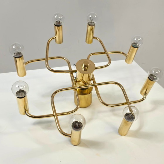 Lámpara de techo estilo Sciolari Sputnik de los años 70, mediados de siglo, latón. – Plafones, Brass (photo 8 of 8)