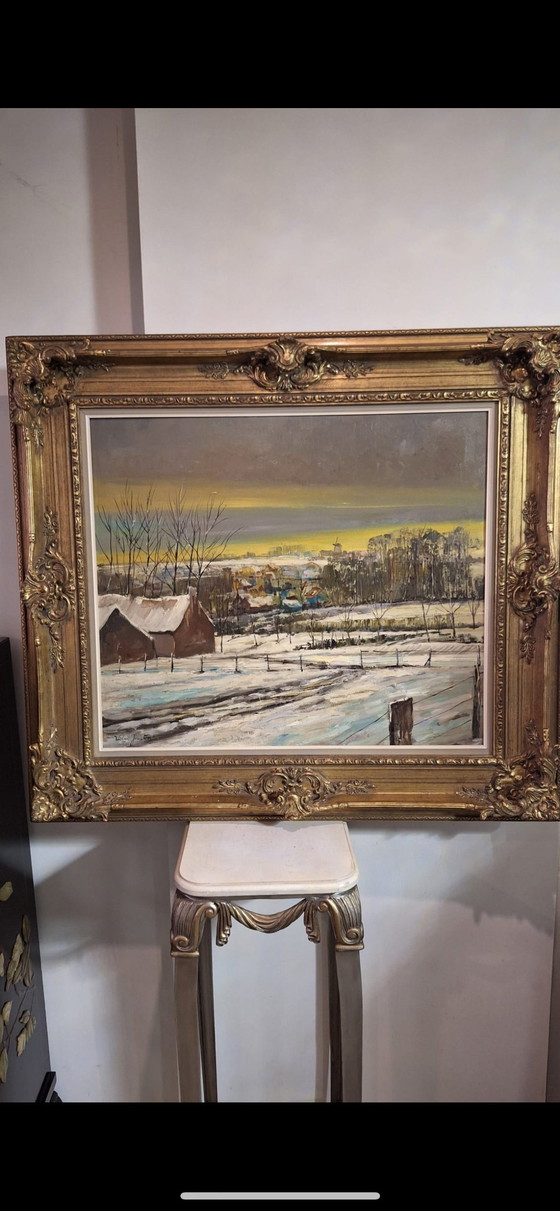 Image 1 of Cuadro de Will Joosten con un hermoso marco barroco.