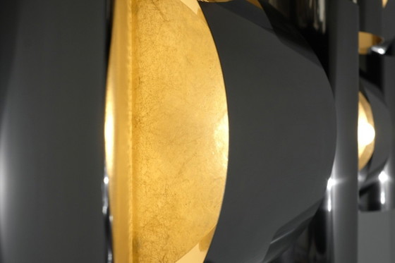 Image 1 of Applique Murale en Acier Inoxydable et Métal, de Style Contemporain