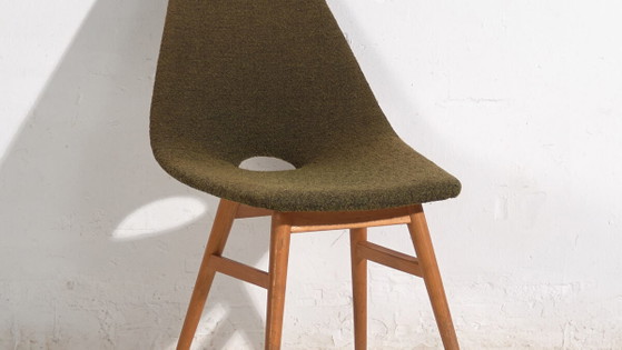 Sedia Vintage Imbottita in Lana Naturale (c.1960) – Poltrone, Wool (photo 3 of 35)