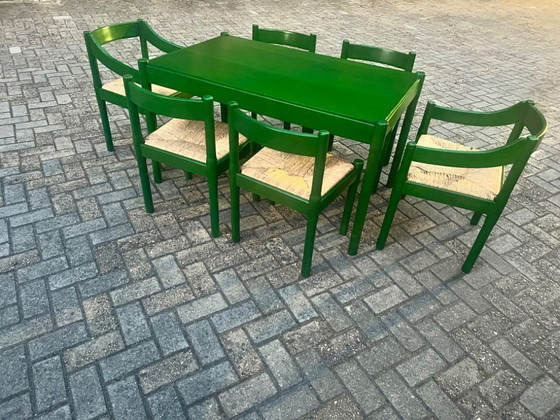 Image 1 of Cassina „Carimate“ Dining Set (7 pieces) - attributed to Vico Magistretti , 1960s