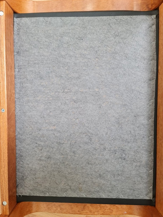 Image 1 of Poggiapiedi / sgabello in pelle nera - bellissimo design danese