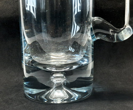 Image 1 of (023) Carafe à jus/à eau vintage en cristal soufflé à la main de Krosno, Pologne (Série Bonny)