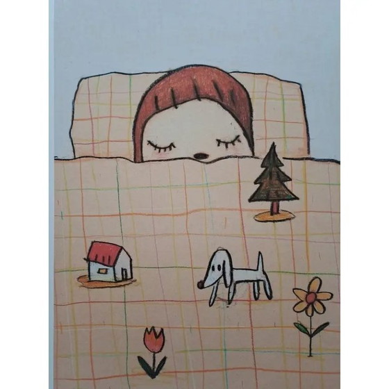 Image 1 of Naar Nara Yoshitomo, Slapend meisje, jaren 1990, Lithografie in beperkte oplage