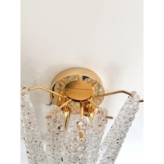 Image 1 of Set di quattro moderne applique da parete italiane in oro con vetro di Murano Conchiglie