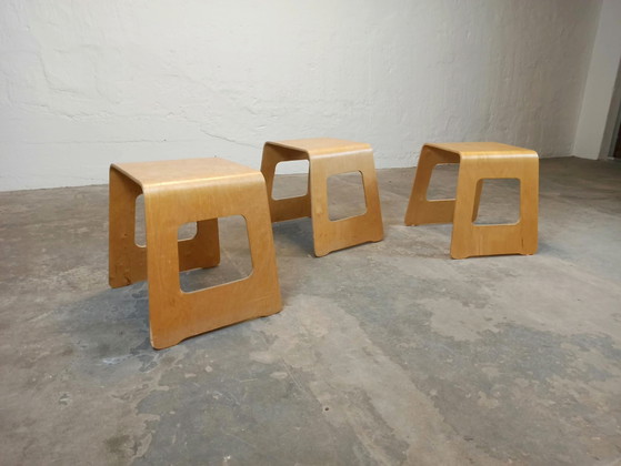3 x Lisa Norinder per IKEA Benjamin sgabelli – Legno (photo 5 of 15)