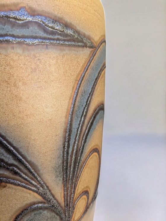 Image 1 of Large Bay ceramic floor vase 630-50, W. Germany Vintage floor vase with Fat Lava decor.