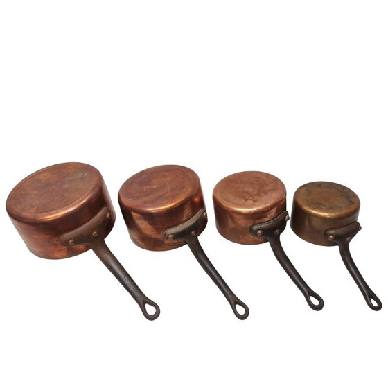 Image 1 of Juego de sartenes de cobre francés de gran peso de Mauviel para Chomette
