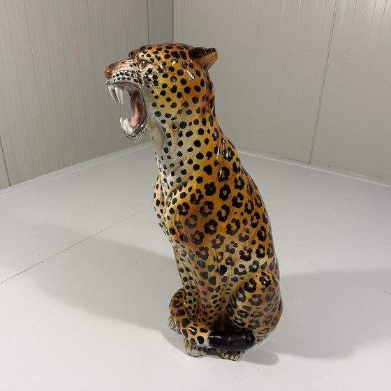 Grande Leopardo in Ceramica Italia Anni '70 – Oggetti decorativi (photo 6 of 16)