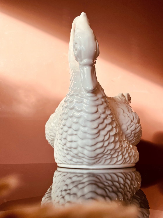 Image 1 of Vaso di fiori a forma di cigno XL fatto a mano in Italia