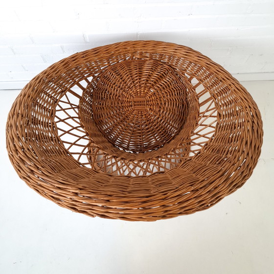 Image 1 of Sedia rotonda vintage in rattan degli anni '60/'70