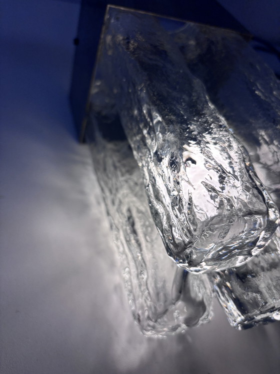 Exclusive Mid-Century Kalmar 'Granada' Ice Glass J.T. Kalmar – Wall lights, Metal (photo 15 of 15)