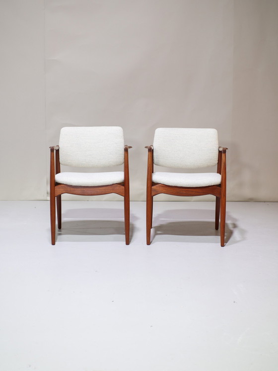 Image 1 of (2x) Erik Buch 67 Armchair Captains Chair Vintage