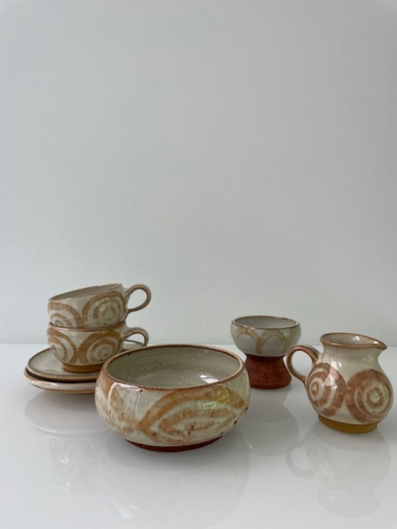 Image 1 of Stoviglie vintage Hyllested Keramik – set da 7 pezzi