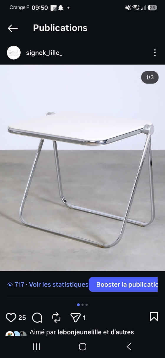 Image 1 of Folding Desk / Table "Platone" by Giancarlo Piretti for Anonima Castelli, 1969