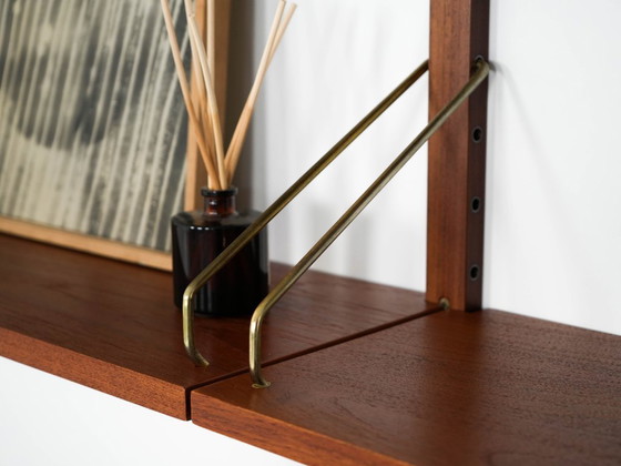 Image 1 of Teakhouten wandrek, Deens design, jaren 60, ontwerper: Poul Cadovius