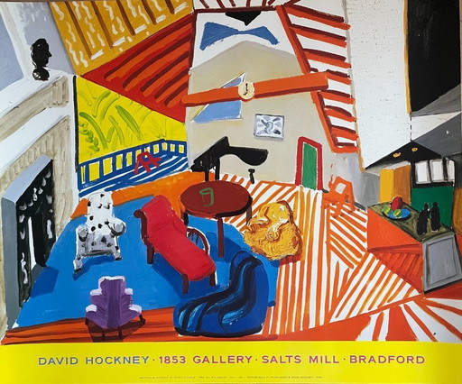 David Hockney, Montcalm-Interieur um 7 Uhr, Copyright David Hockney, 1988, Gedruckt in Großbritannien