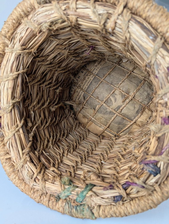 Image 1 of Coppia rustica di cestini andalusi in sparto intrecciato, anni '60