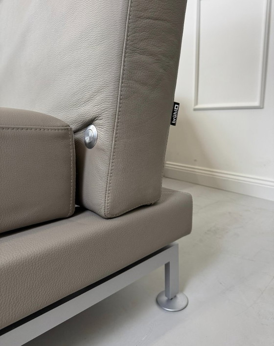 Image 1 of Brühl Moule corner sofa leather sofa gray sleeping function daybed