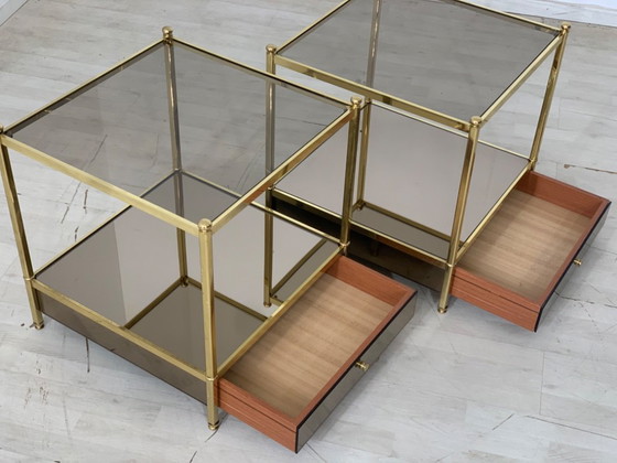 Image 1 of Nachtkastjes uit de jaren 70 Nachtkastjes Nachtkastjes Tafels Vintage ladekast