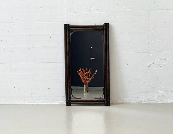 Image 1 of Mid - Century mirror made of bamboo, Italy 1950s