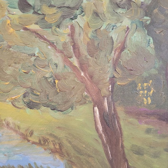 Image 1 of “Paisaje fluvial” Escuela Francesa, Impresionismo, p. s. XX – Francia