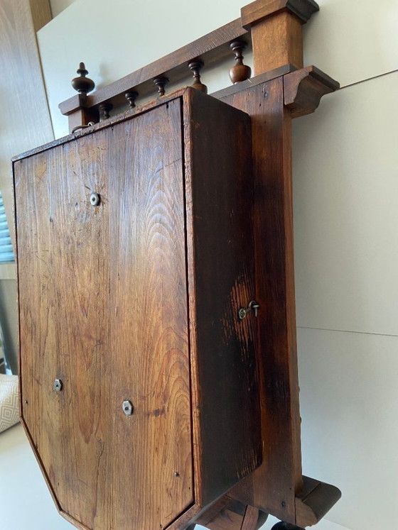 Image 1 of Large Antique French Wall Clock, 1880, Mechanical, Carved Wood