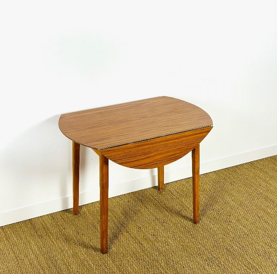 Image 1 of Table de salle à manger ronde vintage pliante, 1970