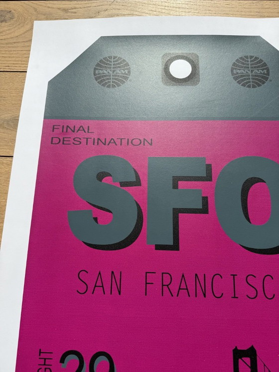 Poster di design grafico Etichetta bagaglio Panam Eames Era Frisco San Francisco – Decorazioni murali, Paper (photo 2 of 9)