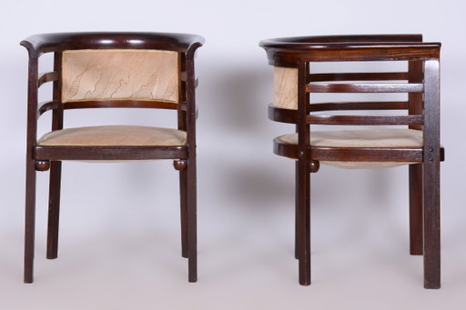 Juego de asientos Art Déco restaurado, de J. Hoffmann, Wiener Werkstätte, checo, década de 1910 – zithoek (photo 2 of 35)