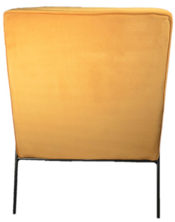2 Hutch/Lisboa-Sessel in gelbem Samt (Togo-Stil) – Metal, Velvet (photo 3 of 9)