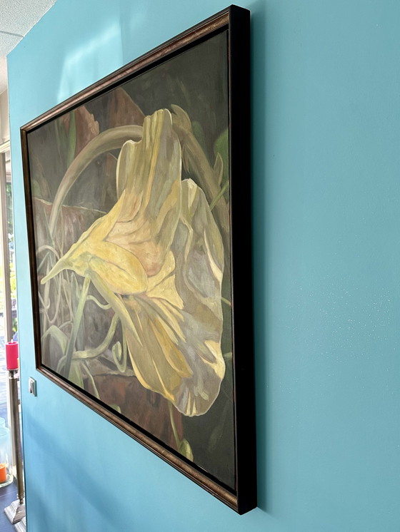 Image 1 of Vintage Theo Leijdekkers Smokey Painting 136,6 cm x 107 cm