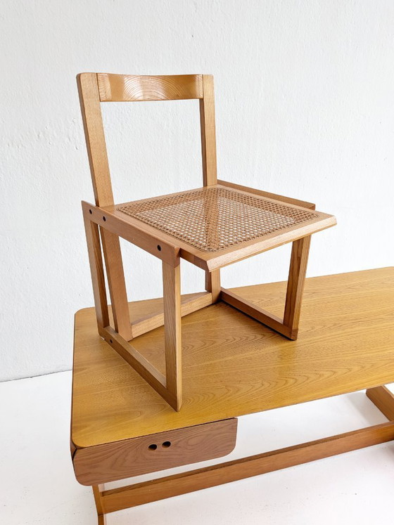 Image 1 of Escritorio y sillón a juego de mediados de siglo, diseñados por Derk Jan De Vries en la década de 1970.