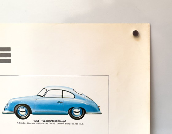 Image 1 of 🏁 Porsche History: Sportwagen 1948–1977 – c. 1977 – Original Poster by Ken Rush |  Lithographic print | 102 × 76 cm | Germany 