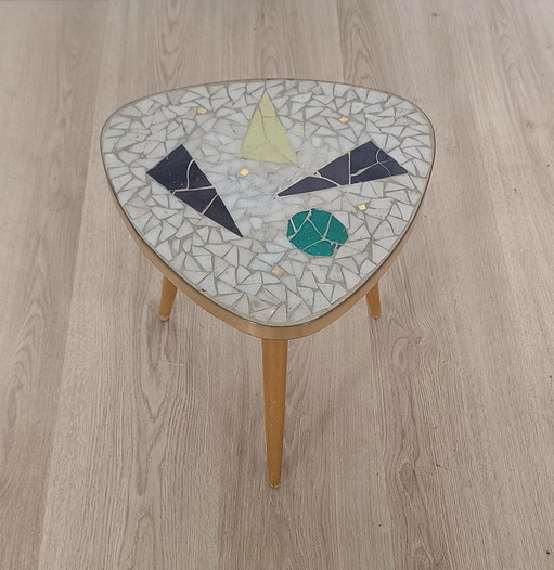vijftiger jaren Plantentafel met keramiek bovenblad 