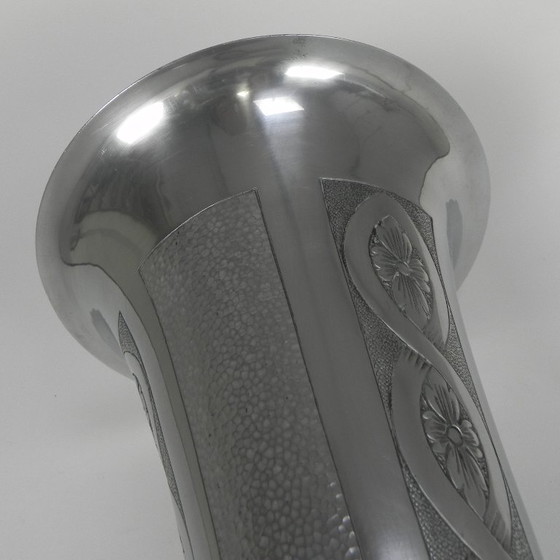 Image 1 of Art-Deco-Tischleuchte aus Aluminium, Stehleuchte, 1930er Jahre