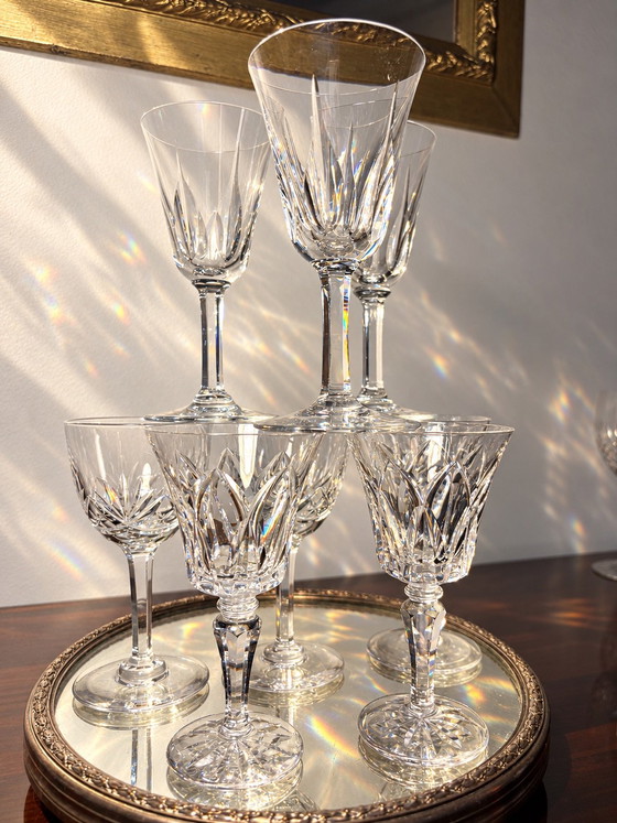 8 Saint Louis glazen (3 modellen), Glazen & Karaffen, Kristal, Transparant (foto 3 van 15)