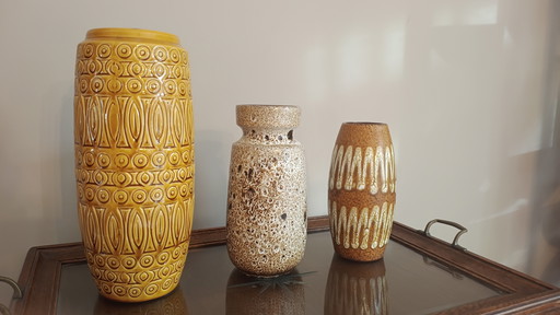 Beautiful set of West Germany vases