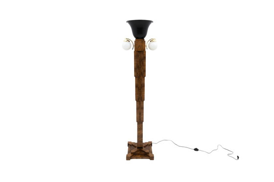 Image 1 of A pair of Art Deco floor lamps, Poland, circa 1940.
