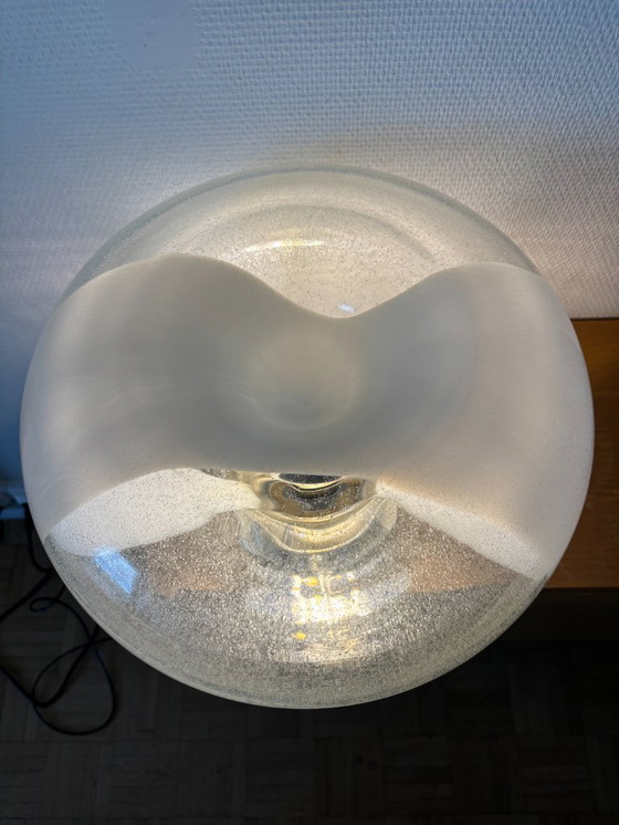 Image 1 of Mazzega Murano Lampe Pulginiso Glas und Edelstahl 1971