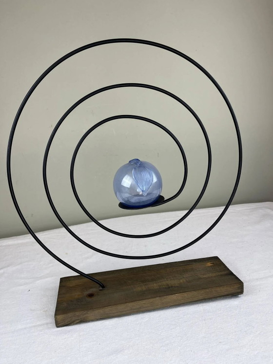 Candelabro espiral escultural – Portavelas, Wood, Iron (photo 6 of 12)
