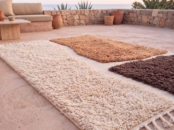 Tapis marocain élégant – Laine des montagnes de l'Atlas, fait main, 250 cm x 150 cm – Cotton (photo 2 of 5)