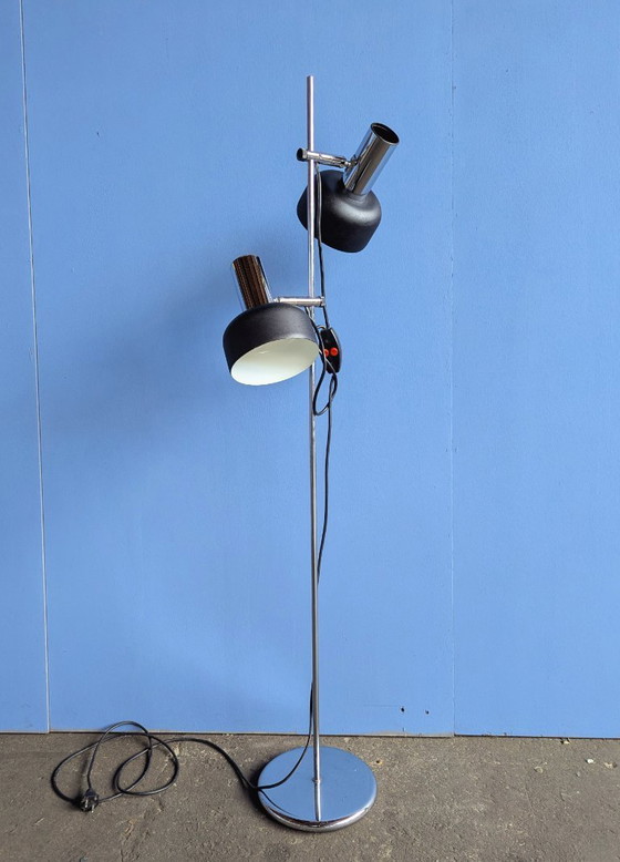Image 1 of Mid century floorlamp - chrome & metal- 1970s