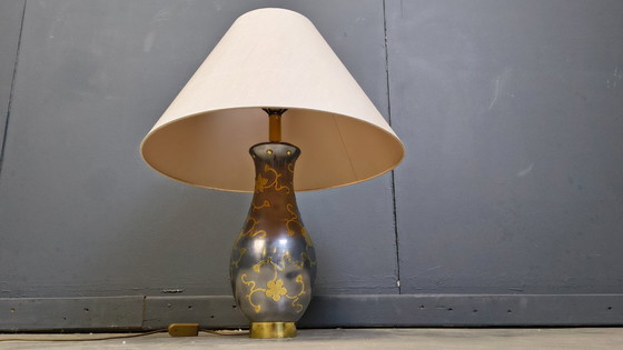 Image 1 of Lampada da tavolo vintage in peltro, anni '70
