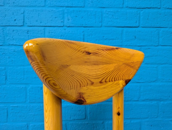 Image 1 of Vintage grenen eettafel met vier stoelen, jaren 70