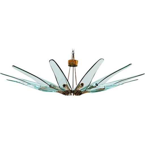 Lustre Dahlia modèle 1563A par Max Ingrand pour Fontana Arte, Italie 1950