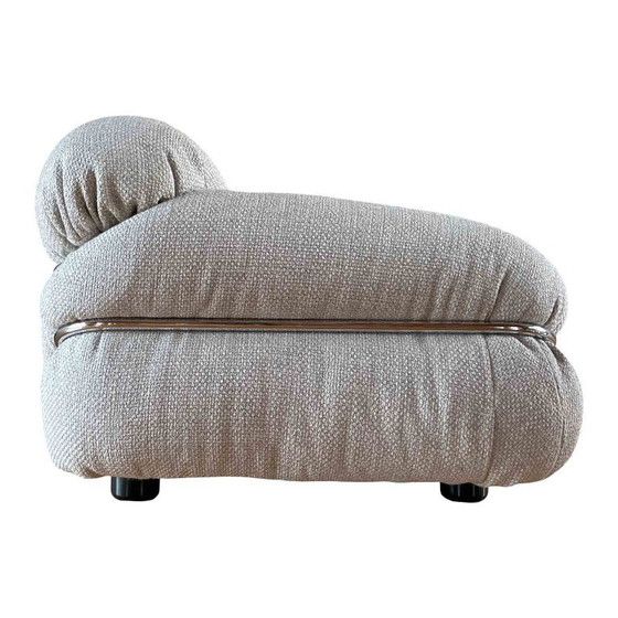 Image 1 of Zweisitzer-Sofa „Sesann“ von Gianfranco Frattini für Cassina in grauem Bouclé, 1972