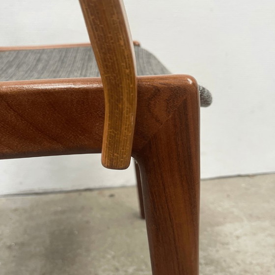 Image 1 of 4x dining chair with armrests in teak by Hartmut Lohmeyer for Wilkhahn